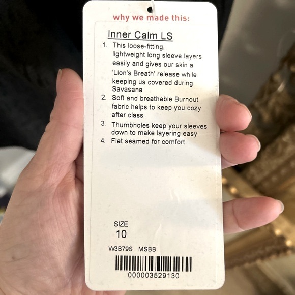 Lululemon Inner Calm Long Sleeve Top - Picture 9 of 10